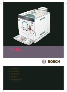 Kullanım kılavuzu Bosch TCA5802 Espresso makinesi