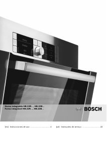 Manual Bosch HBA22R251E Forno