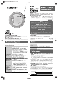 Manual Panasonic SL-SX331C Discman