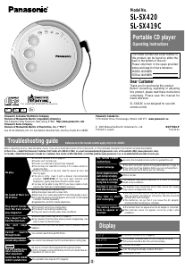 Manual Panasonic SL-SX419CP Discman