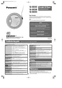 Manual Panasonic SL-SX325 Discman