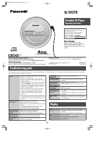Handleiding Panasonic SL-SV570 Discman