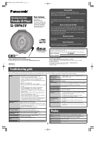 Handleiding Panasonic SL-SW965V Discman
