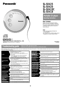 Manual Panasonic SL-SX425GN Discman