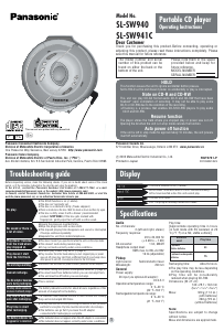 Handleiding Panasonic SL-SW940PC Discman