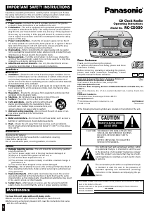 Bruksanvisning Panasonic RC-CD300P CD-spelare