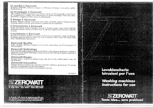 Manuale Zerowatt LX 593 Lavatrice