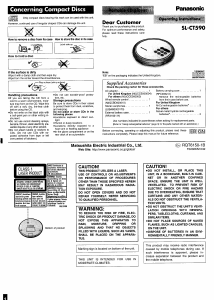 Handleiding Panasonic SL-CT590 Discman