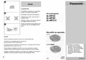 Priročnik Panasonic SL-MP31CEG Discman