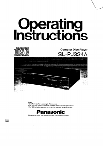 Bruksanvisning Panasonic SL-PJ324A CD-spelare