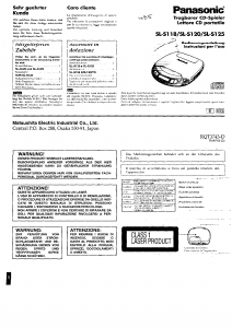 Manuale Panasonic SL-S120 Discman