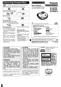 Handleiding Panasonic SL-SX361 Discman