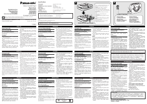 Instrukcja Panasonic RQ-E11 Magnetofon kasetowy