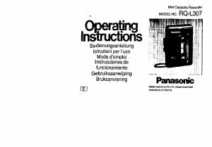 Bruksanvisning Panasonic RQ-L307 Kassettbandspelare