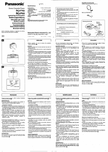 Bedienungsanleitung Panasonic RQ-P40 Kassettenrekorder