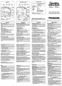 Manuale Panasonic RQ-P205 Registratore a cassette