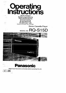 Bruksanvisning Panasonic RQ-S15D Kassettbandspelare