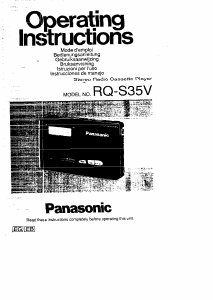 Bruksanvisning Panasonic RQ-S35V Kassettbandspelare