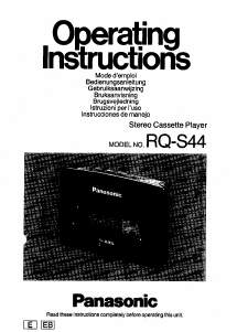 Handleiding Panasonic RQ-S44 Cassetterecorder