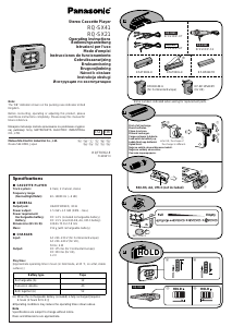 Manuale Panasonic RQ-SX41 Registratore a cassette
