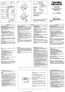 Bedienungsanleitung Panasonic RQ-V60 Kassettenrekorder