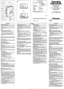 Bedienungsanleitung Panasonic RQ-V156 Kassettenrekorder