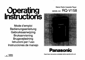 Bruksanvisning Panasonic RQ-V158 Kassettbandspelare