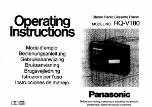 Handleiding Panasonic RQ-V180 Cassetterecorder