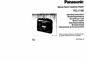 Handleiding Panasonic RQ-V186 Cassetterecorder