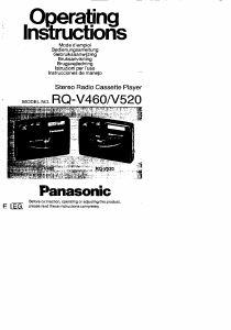 Manual Panasonic RQ-V460 Cassette Recorder