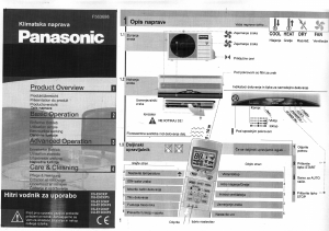 Priročnik Panasonic CU-E15CKPS Klimatska naprava