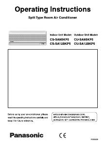 Bruksanvisning Panasonic CU-SA12BKP5 Luftkonditionering