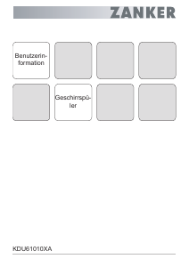 Bedienungsanleitung Zanker KDU61010XA Geschirrspüler