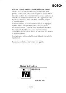 Mode d’emploi Bosch HEN360640 Cuisinière