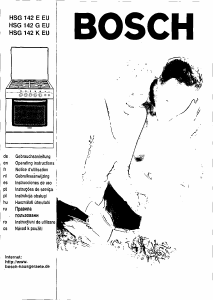 Руководство Bosch HSG142EEU Кухонная плита