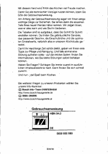 Bedienungsanleitung Bosch HBN5450 Backofen