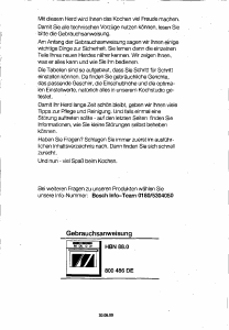 Bedienungsanleitung Bosch HBN8820 Backofen