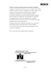 Manuale Bosch HBN360620 Forno
