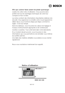 Mode d’emploi Bosch HBC86K761 Micro-onde
