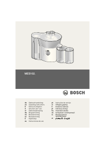 Manual Bosch MES1020 Juicer