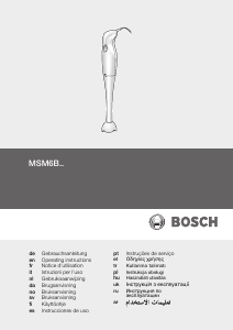 Käyttöohje Bosch MSM6B250 Sauvasekoitin