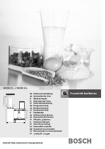 Manuale Bosch MCM21B1 Robot da cucina
