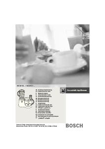 Mode d’emploi Bosch MCM5000 Robot de cuisine