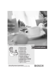 Kullanım kılavuzu Bosch MCM5081 Mutfak robotu