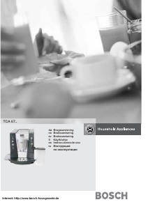 Bruksanvisning Bosch TCA6701 Espressomaskin