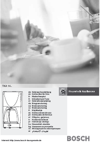 Manual de uso Bosch TKA1411N Máquina de café