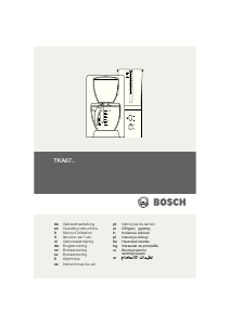 Manual Bosch TKA6721 Coffee Machine