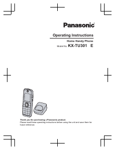 Handleiding Panasonic KX-TU301EME Mobiele telefoon