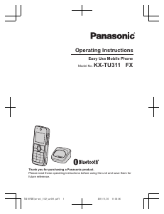 Handleiding Panasonic KX-TU311FXBE Mobiele telefoon