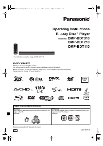 Manual Panasonic DMP-BDT210EB Blu-ray Player